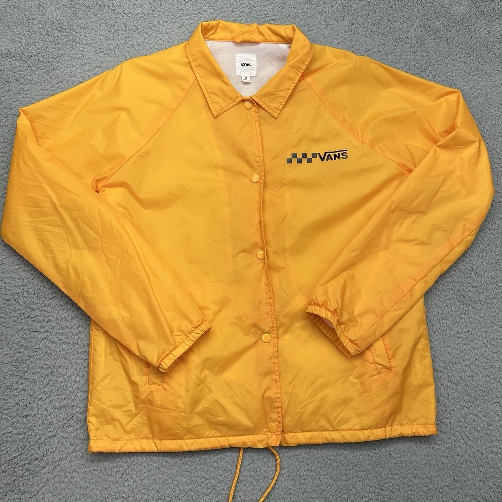 VANS 751440 Thanks‎ Coach Medium Fleece Lined Yellow Windbreaker Jacket 10/2018